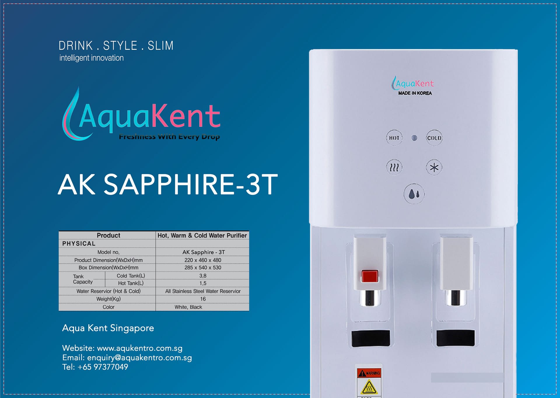 Water Dispenser, Filter, Purifier & Cooler Singapore Aqua Kent Singapore